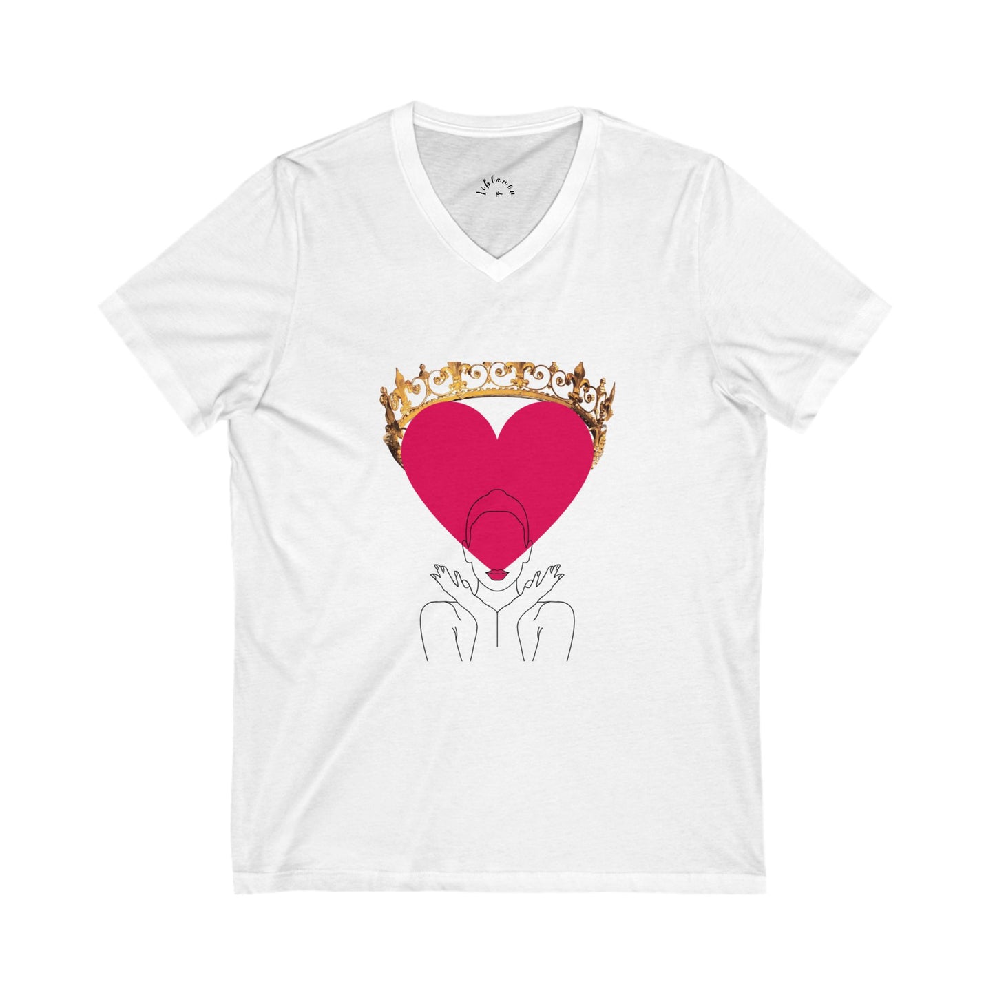 Unisex Jersey Short Sleeve V-Neck Tee