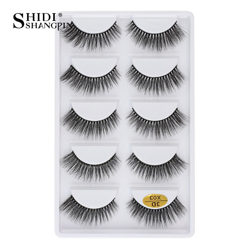 Natural Long 3D Mink Lashes, Soft Short Faux Cils