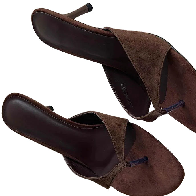 Clip Toe High Heel Slippers