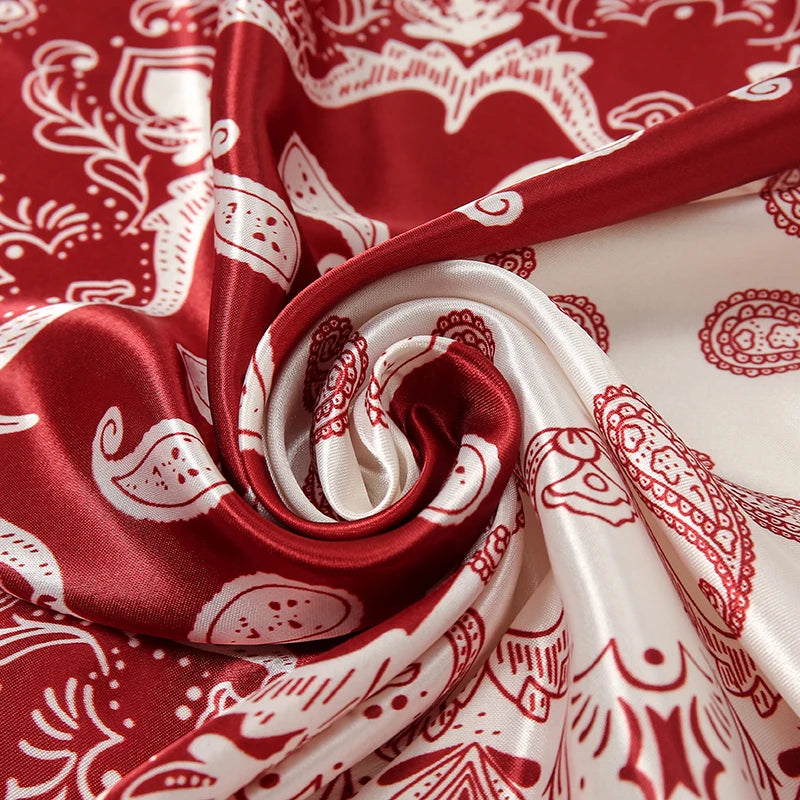 Satin Square Scarf Women