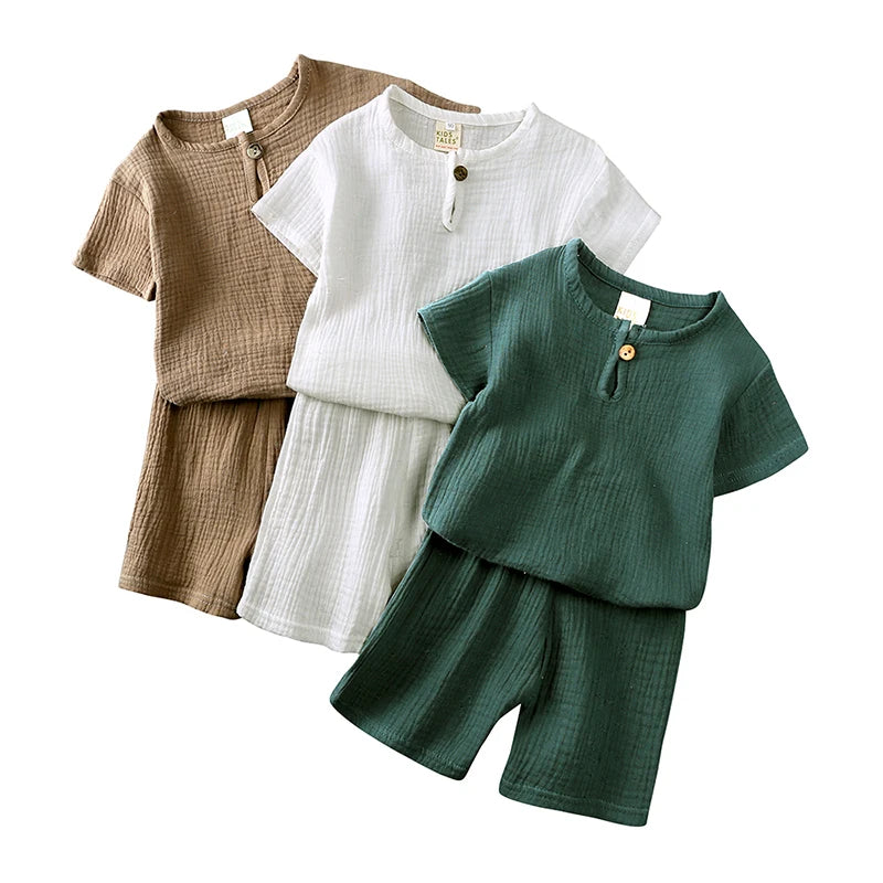Kids Clothes Sets Outfits 2 Pcs / Top T-Shirt+Shorts Children Suit