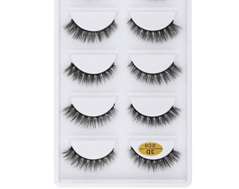 Natural Long 3D Mink Lashes, Soft Short Faux Cils