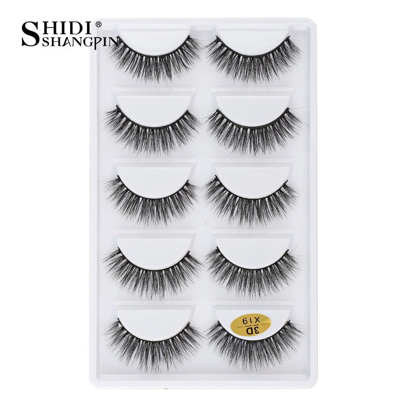 Natural Long 3D Mink Lashes, Soft Short Faux Cils