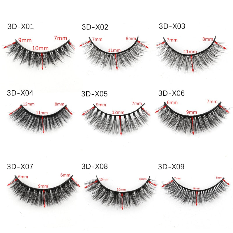 Natural Long 3D Mink Lashes, Soft Short Faux Cils