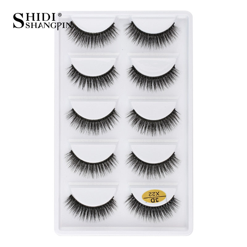Natural Long 3D Mink Lashes, Soft Short Faux Cils