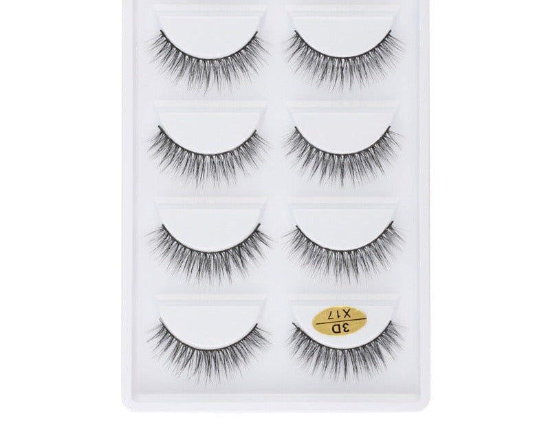 Natural Long 3D Mink Lashes, Soft Short Faux Cils