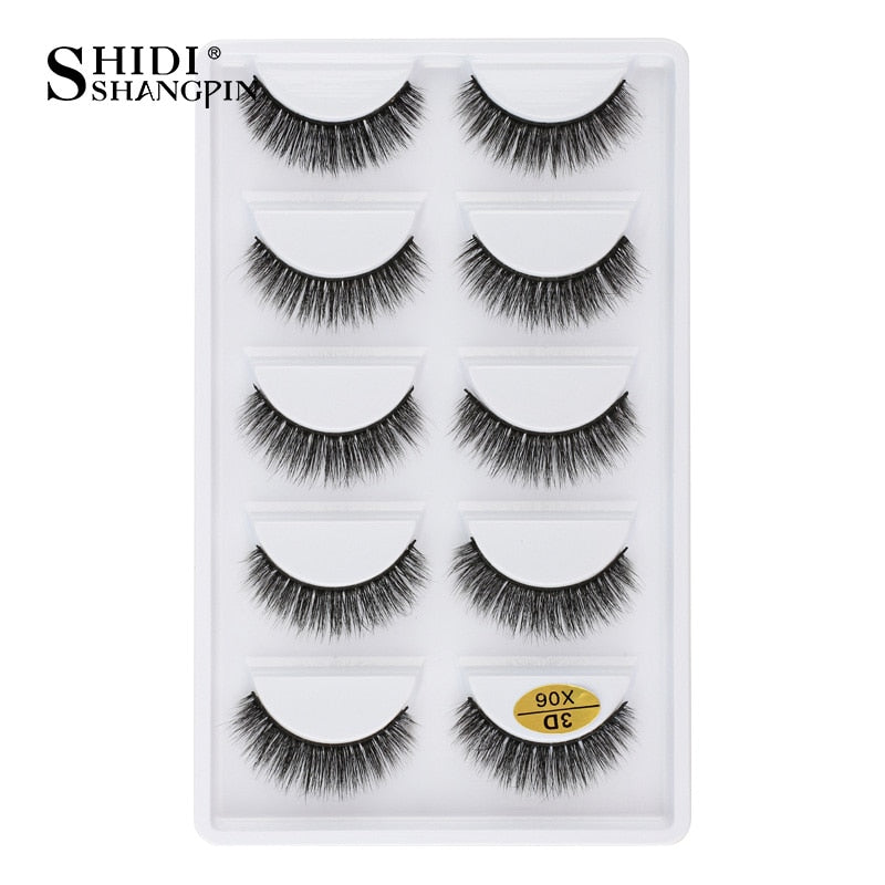 Natural Long 3D Mink Lashes, Soft Short Faux Cils