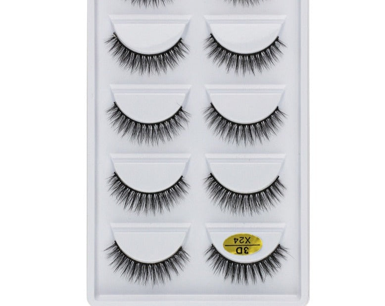Natural Long 3D Mink Lashes, Soft Short Faux Cils