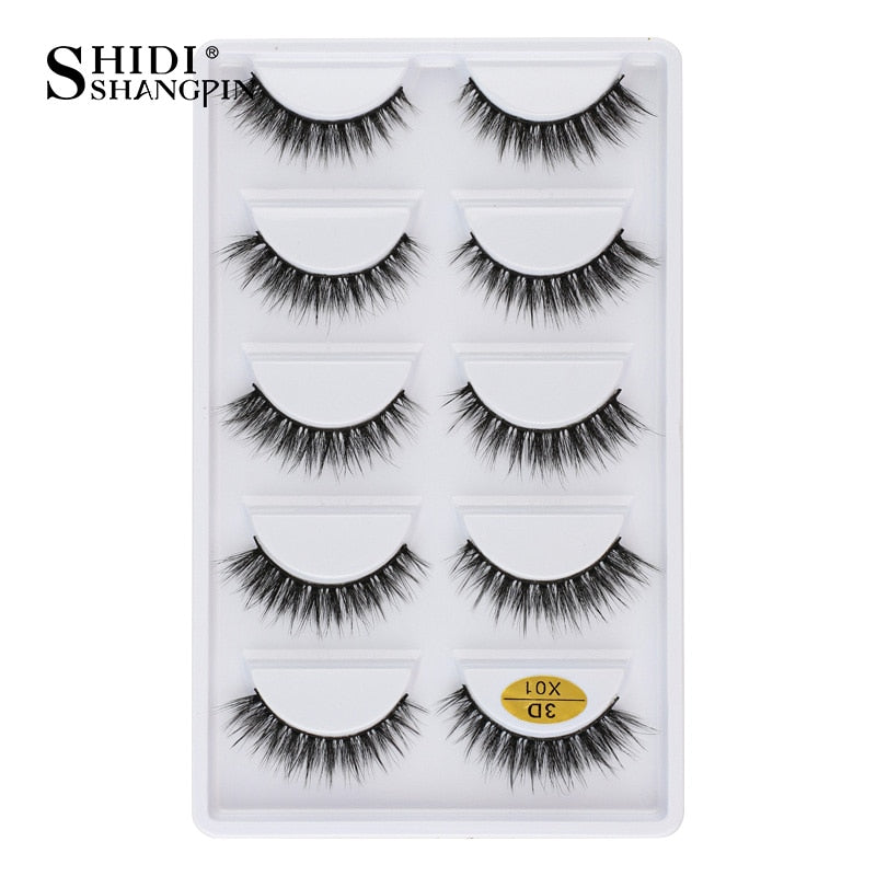 Natural Long 3D Mink Lashes, Soft Short Faux Cils