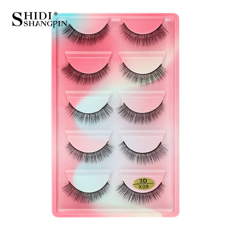 Natural Long 3D Mink Lashes, Soft Short Faux Cils