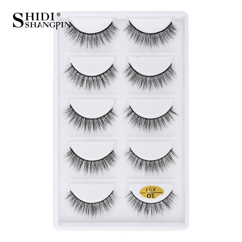 Natural Long 3D Mink Lashes, Soft Short Faux Cils