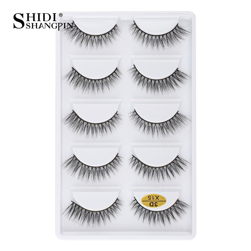Natural Long 3D Mink Lashes, Soft Short Faux Cils