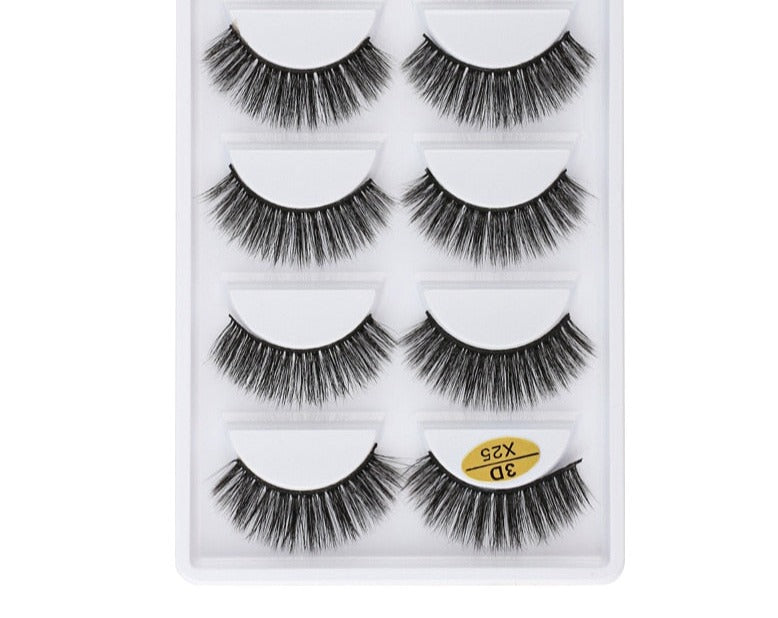 Natural Long 3D Mink Lashes, Soft Short Faux Cils