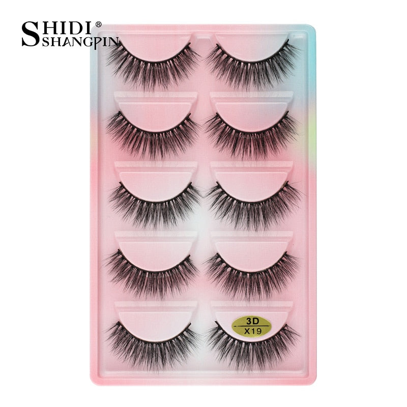 Natural Long 3D Mink Lashes, Soft Short Faux Cils