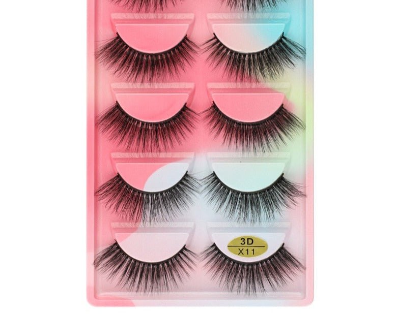 Natural Long 3D Mink Lashes, Soft Short Faux Cils
