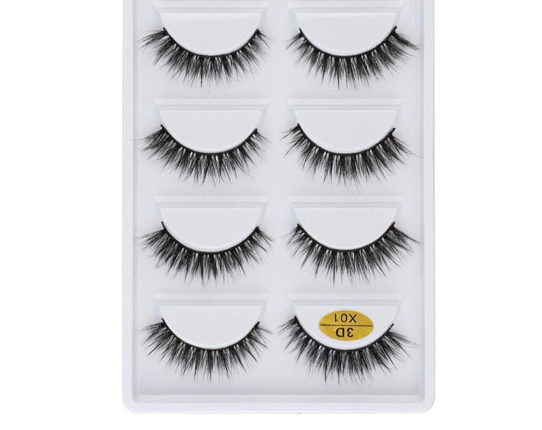 Natural Long 3D Mink Lashes, Soft Short Faux Cils