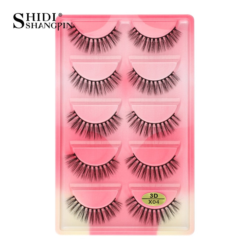 Natural Long 3D Mink Lashes, Soft Short Faux Cils