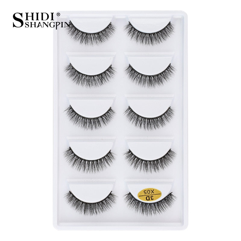 Natural Long 3D Mink Lashes, Soft Short Faux Cils