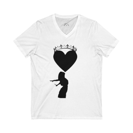 Unisex Jersey Short Sleeve V-Neck Tee