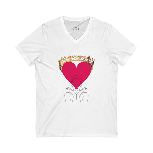 Unisex Jersey Short Sleeve V-Neck Tee