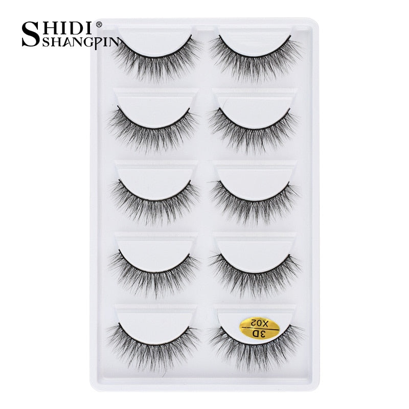 Natural Long 3D Mink Lashes, Soft Short Faux Cils