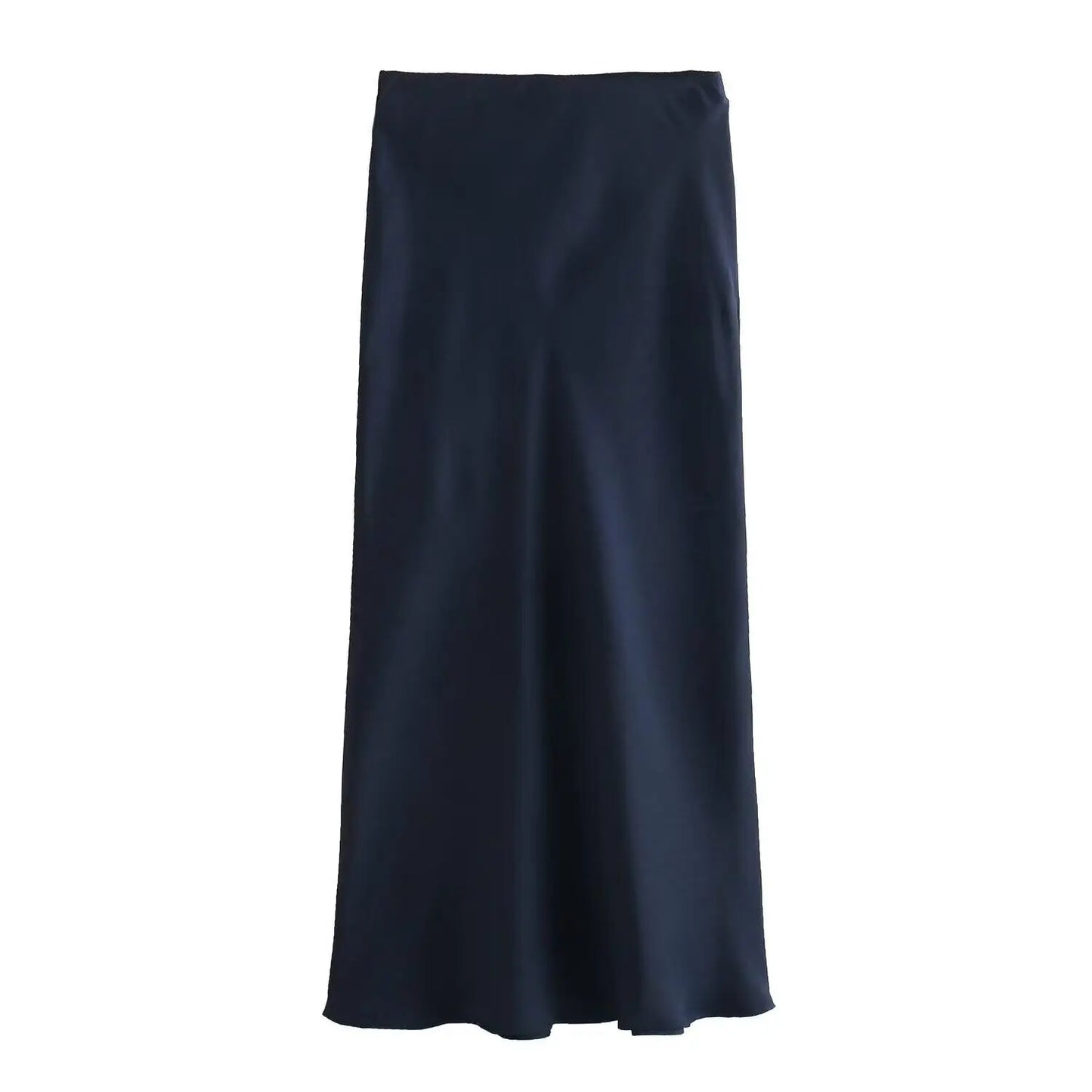 Woman Satin High Waist Long Skirts