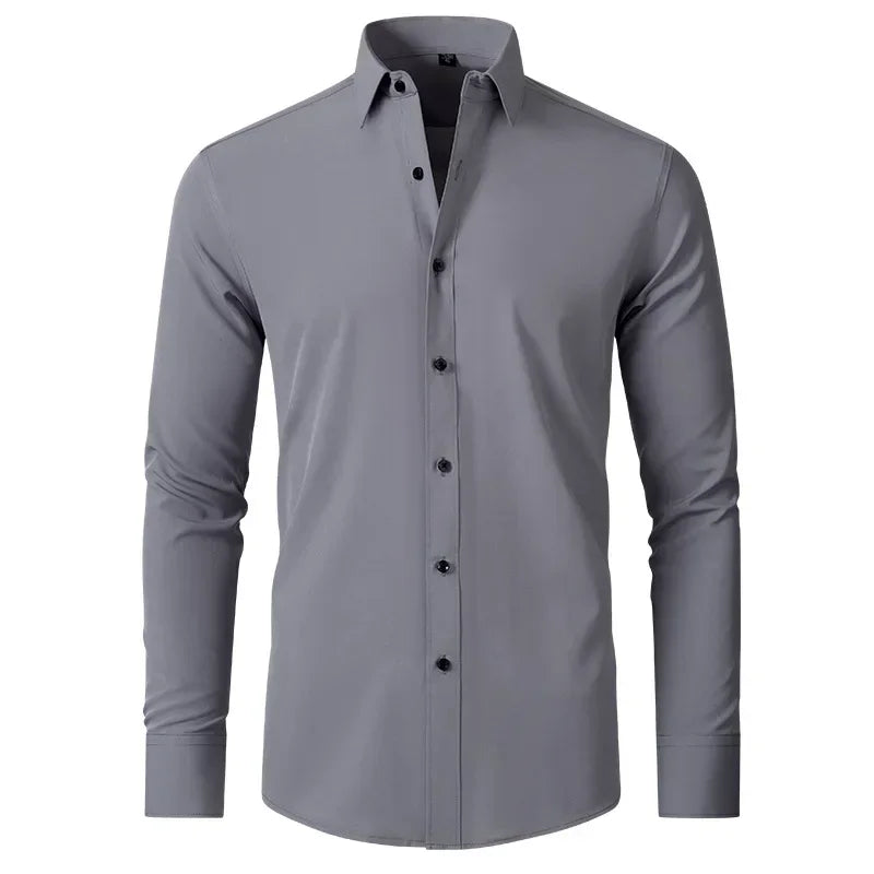 Sided elastic shirt for men's shirt