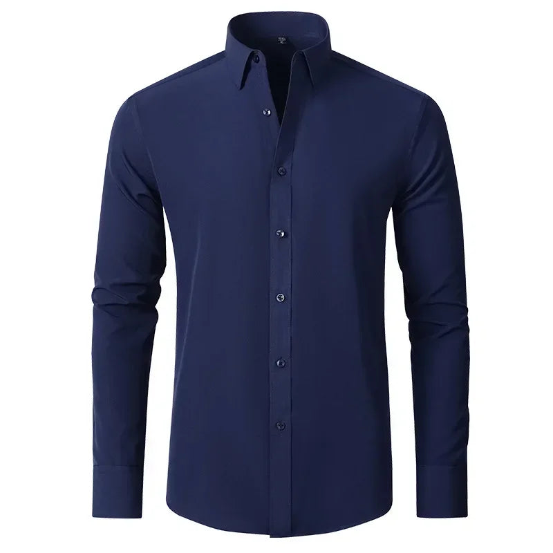 Sided elastic shirt for men's shirt
