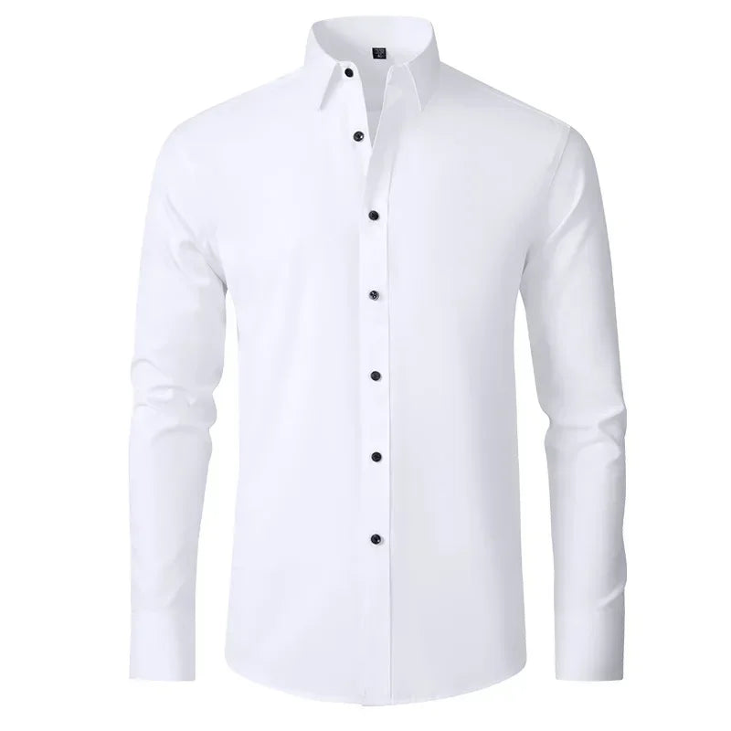 Sided elastic shirt for men's shirt
