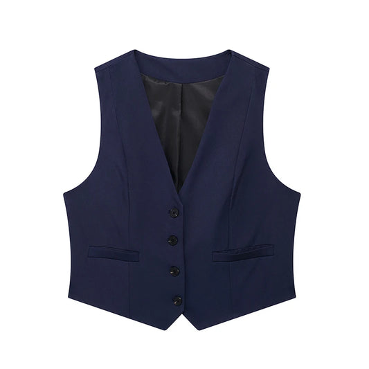 Breasted Waistcoats Vest Vintage Sleeveless Jackets