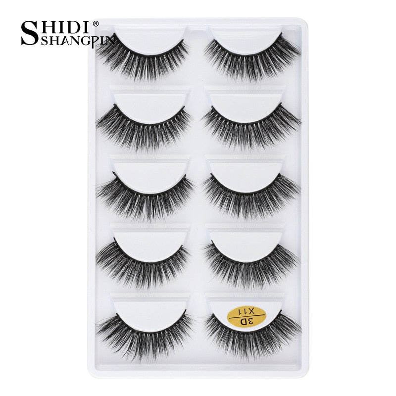 Natural Long 3D Mink Lashes, Soft Short Faux Cils