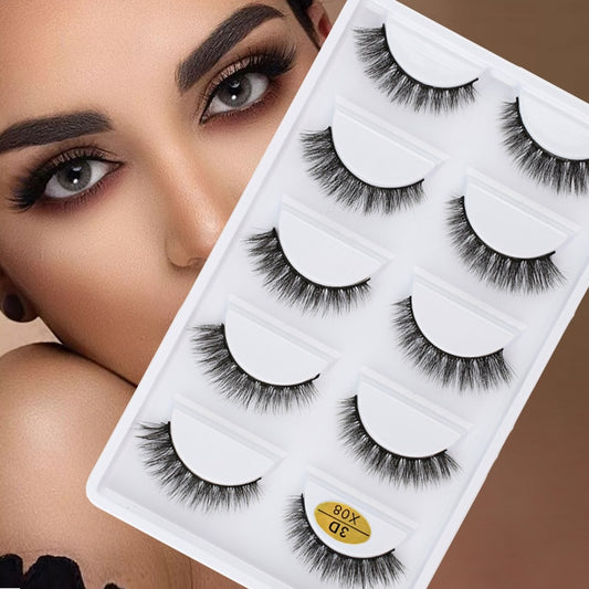 Natural Long 3D Mink Lashes, Soft Short Faux Cils